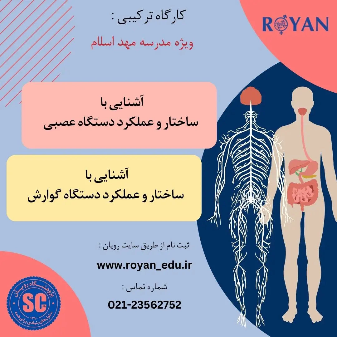 کارگاه ترکیبی آشنایی با ساختار و عملکرد دستگاه عصبی و دستگاه گوارش